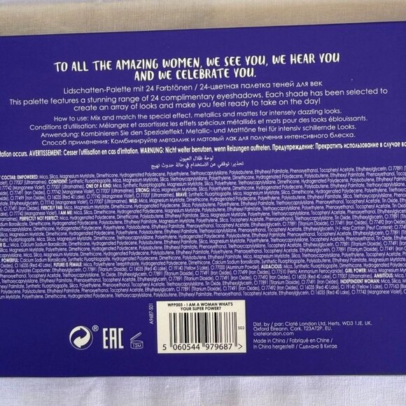 Ciate London 24 Color Eyeshadow Palette I Am A Woman Whats Your Super Power Vega - Picture 7 of 7